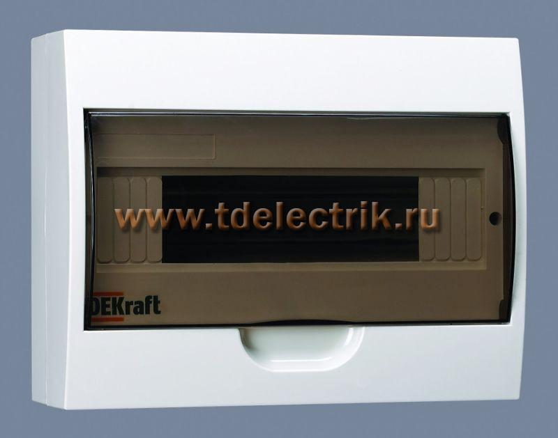 Фотография №1, Корпус пластиковый навесной 12 модулей IP41 ЩРН-П-12 DEKraft