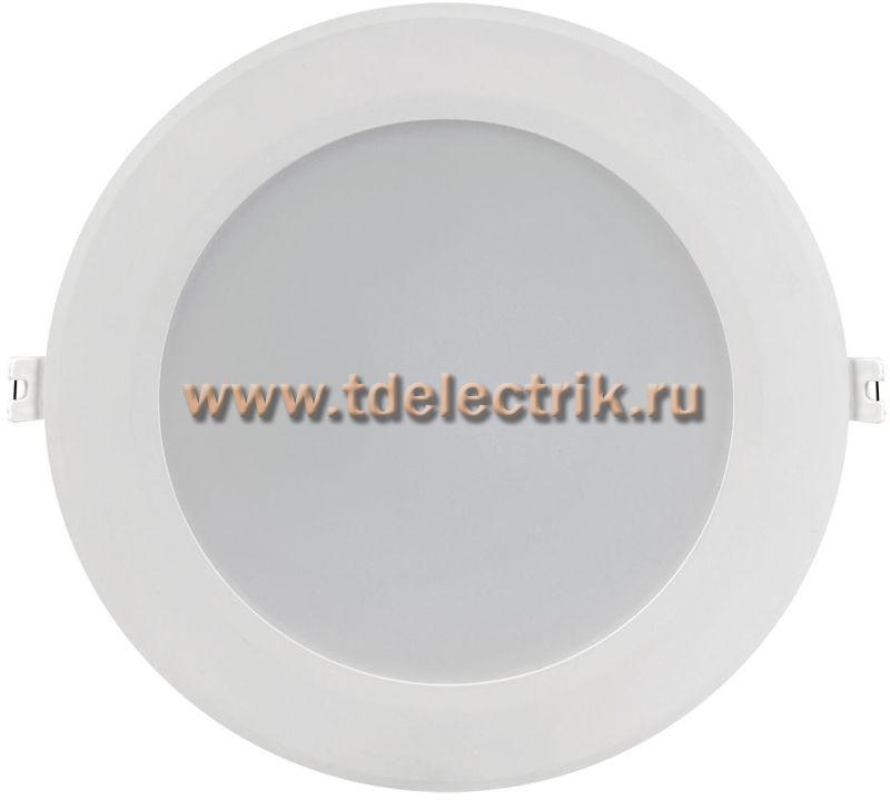 Фотография №1, Светильник LED ДВО 1716 белый круг 18Вт 4000К IP40 IEK