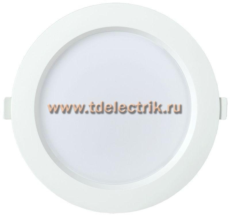 Фотография №1, Светильник LED ДВО 1703 белый круг 18Вт 4000K IP40 IEK