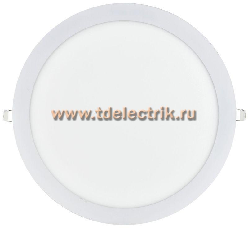 Фотография №1, Светильник ДВО 1609 белый, круг LED 24Вт 4000 IP20 IEK