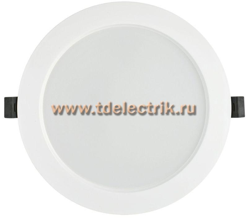 Фотография №1, Светильник LED ДВО 1614 белый круг 20Вт 4000К IP20 IEK