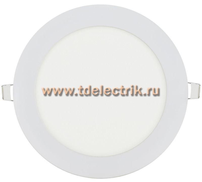 Фотография №1, Светильник ДВО 1605 белый круг LED 12Вт 4000K IP20 IEK
