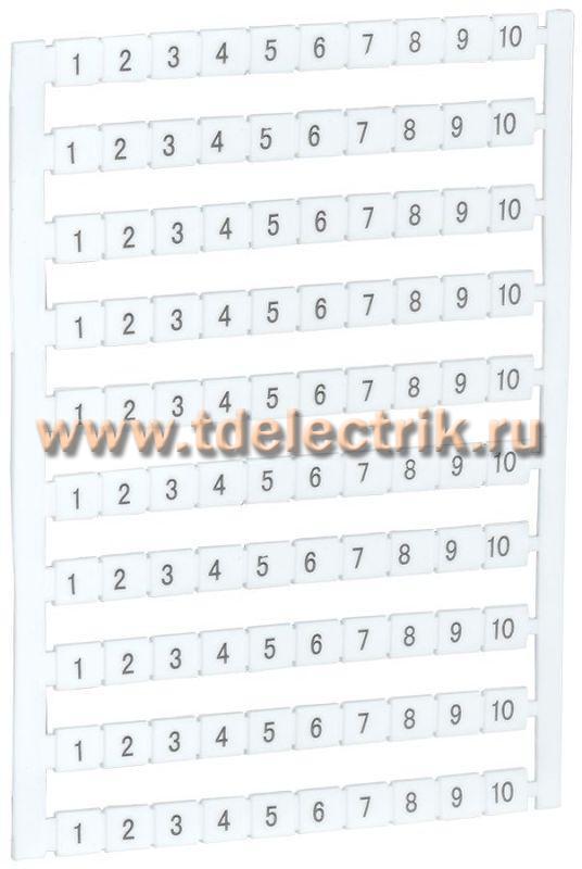 Фотография №1, Маркеры для КВИ-4/16мм2 с нумерацией №№ 1-10 IEK