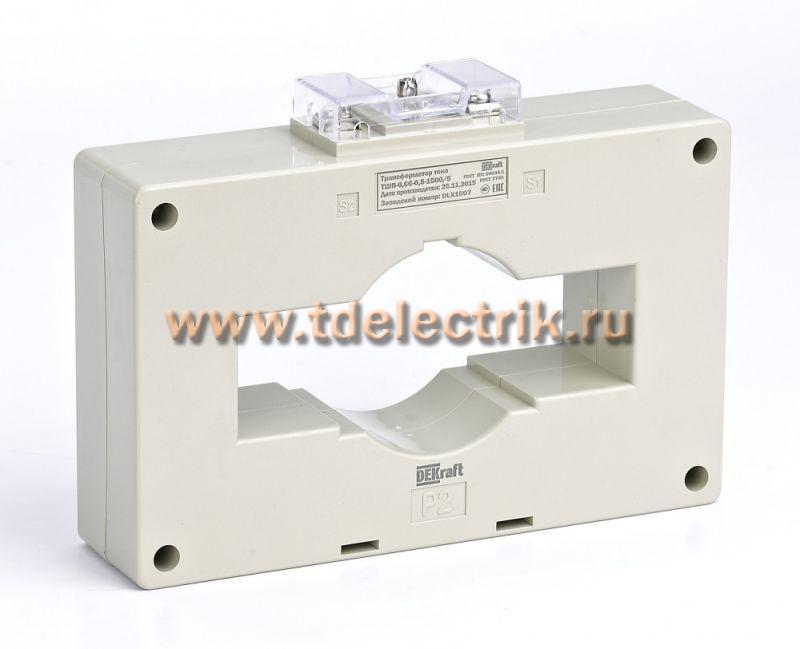 Фотография №1, Трансформатор тока ТШП-0,66 0,5S 1500/5 15ВА, диаметр 80мм