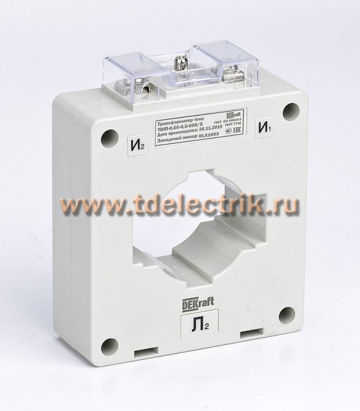 Фотография №1, Трансформатор тока ТШП-0,66 0,5S 600/5 10ВА, диаметр 60мм