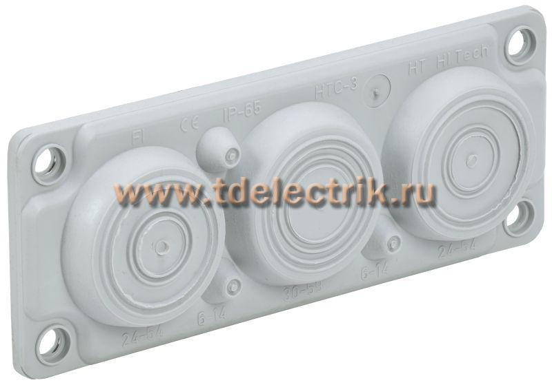 Фотография №1, TITAN Ввод кабельный мембр. 6 отв. d=6-59мм IP65 серый IEK