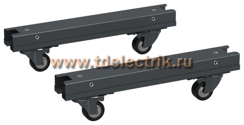 Фотография №1, ITK LINEA S Комплект роликов для шкафа шириной 600мм черный