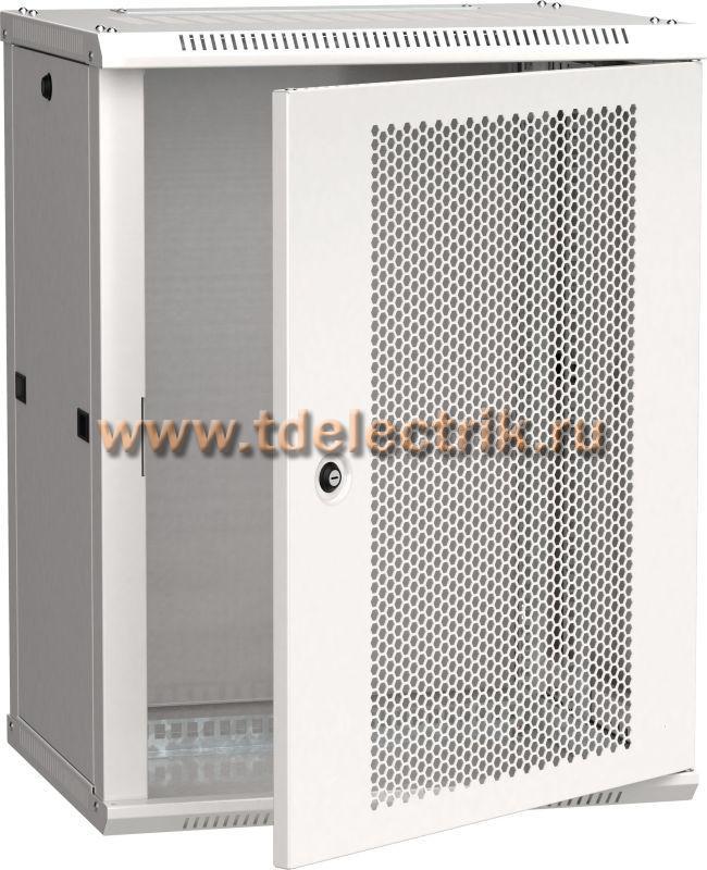 Фотография №1, Шкаф LINEA W 18U 600х450мм дверь перфорированная серый RAL7035