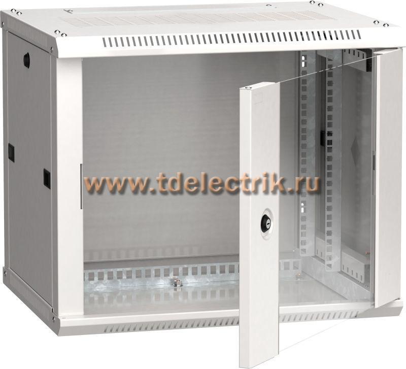 Фотография №1, Шкаф LINEA W 6U 600х450мм дверь стекло серый RAL7035