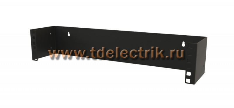 Фотография №1, Hyperline BW19-2U-110F-RAL9005 Кронштейн настенный для 19