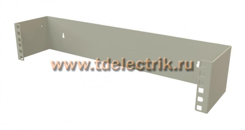 Фотография №1, Hyperline BW19-2U-110F-RAL7035 Кронштейн настенный для 19