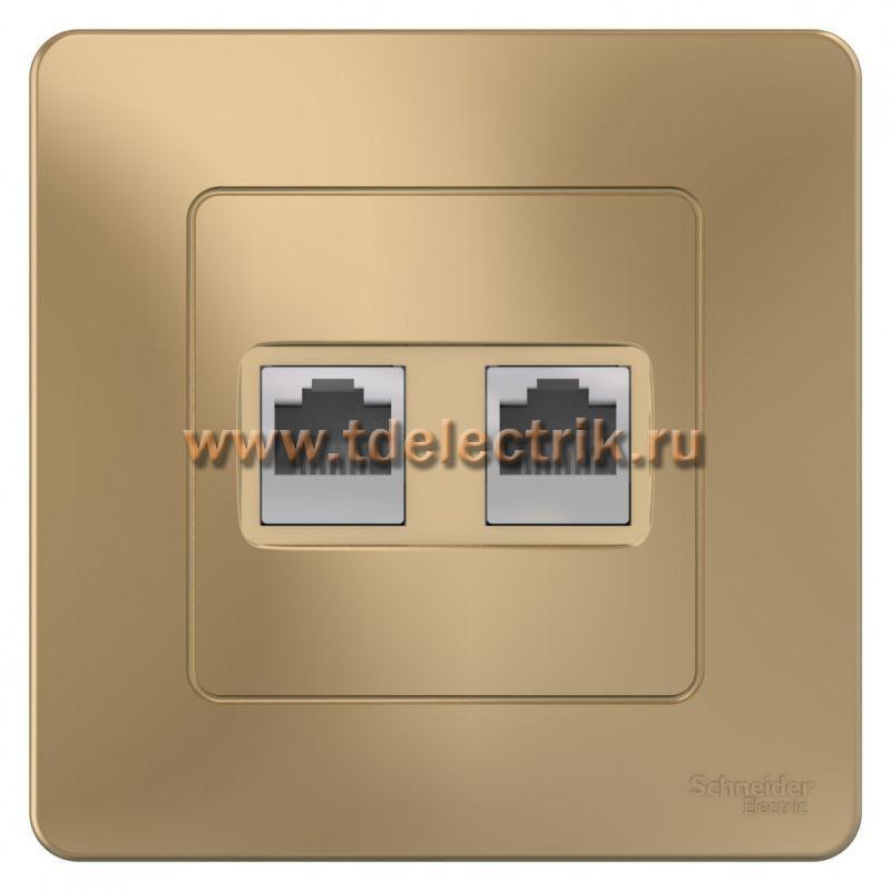 Фотография №1, BLANCA С/У Розетка двойная компьютерная RJ45, кат.5E,титан