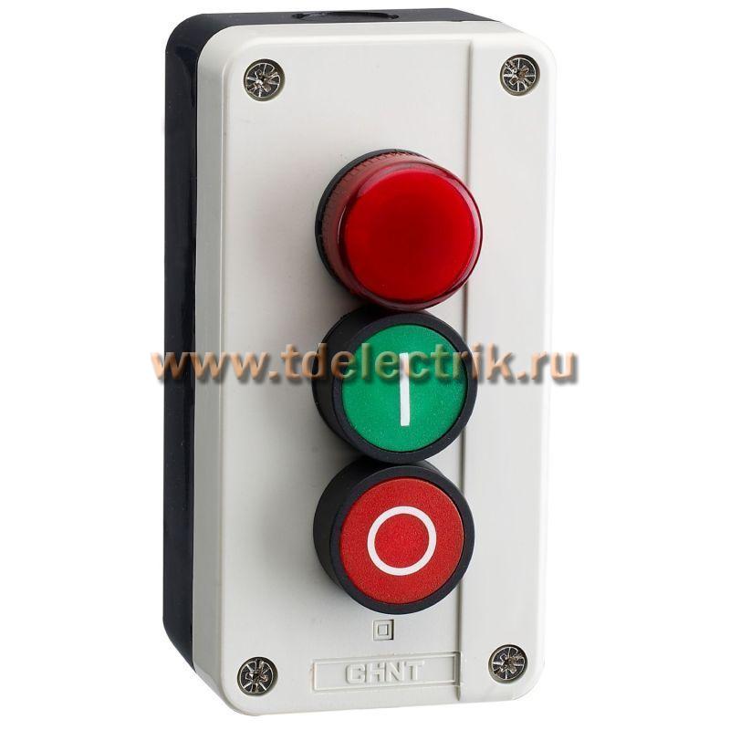 Фотография №1, Кнопочный пост NP2-B363, 3 кнопками 1НО+1НЗ (R)