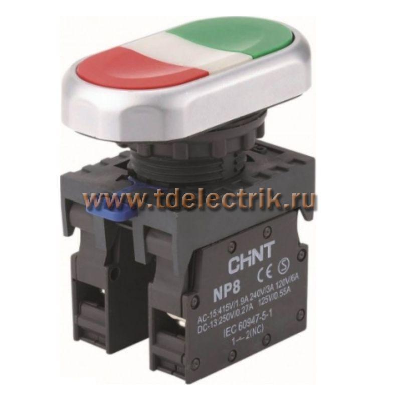Фотография №1, Двойная, кнопка NP8-11S 1НО+1НЗ, IP65 (R)