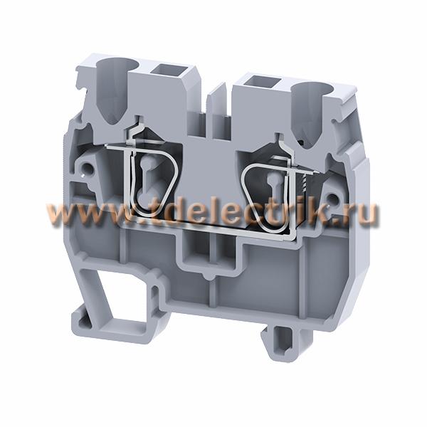 Фотография №1, Мини-клемма проходная пружинная OptiClip CXM-2.5-I-24A-(0.2-2.5) сер.