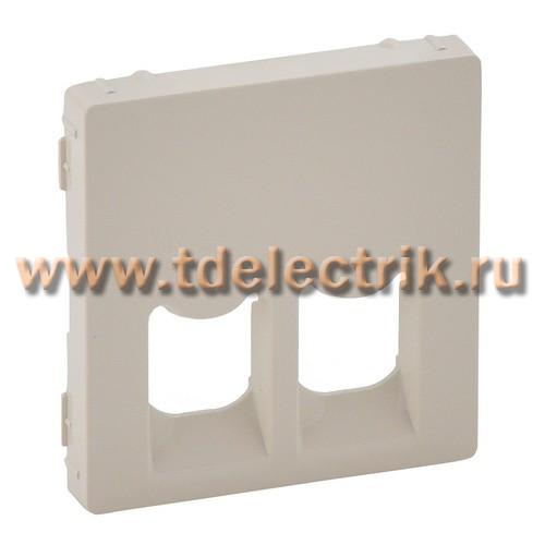 Фотография №1, Valena LIFE.Лицевая панель для двойных телефонных/информационных розеток.Слоновая кость