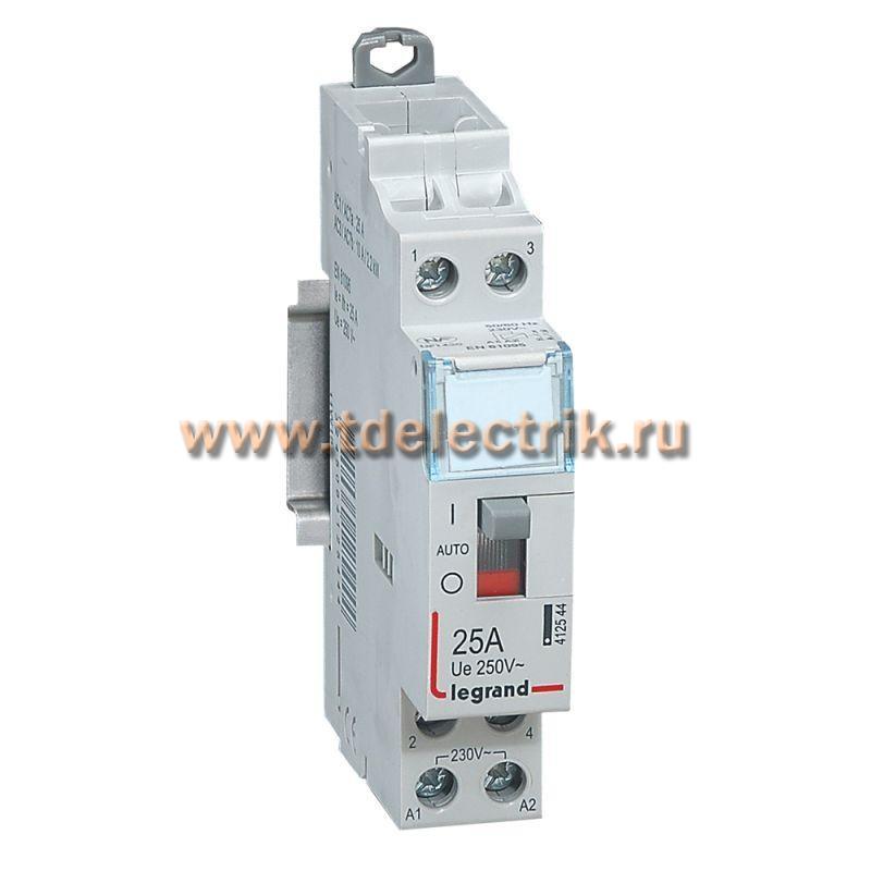 Фотография №1, Контактор CX³ 2П 250 В с катушкой 230 В~ 25 A 2 Н.О. 1 модуль с рукояткой управления