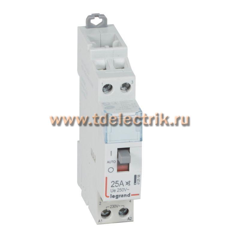 Фотография №1, Контактор CX³ 2П 250 В с катушкой 230 В~ 25 A 2 Н.О. 1 модуль с рукояткой управления малошумный