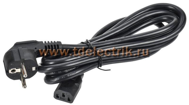 Фотография №1, Кабель электропитания PDU 3х1,5 2М с разъёмами С13-DIN49441 (нем. станд.)