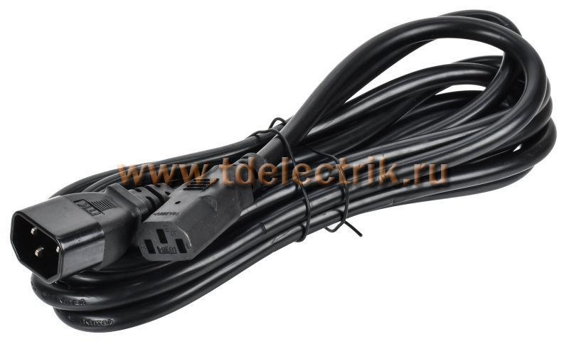 Фотография №1, Кабель электропитания PDU 3х1,5 3М с разъёмами С13-C14