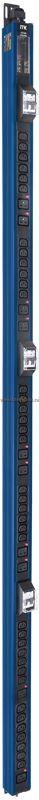 Фотография №1, BASE PDU вертикальный PV1113 45U 3 фазы 32А 38 розеток C13 + 10 розеток C19 с клеммной колодкой и кабелем 6м вилка IEC60309 (промышленная) синий