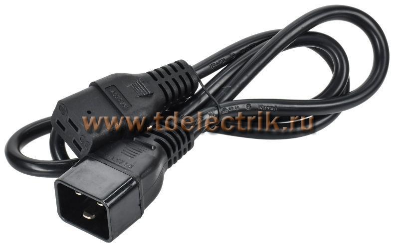 Фотография №1, Кабель электропитания PDU 3х1,5 1М с разъёмами С19-C20