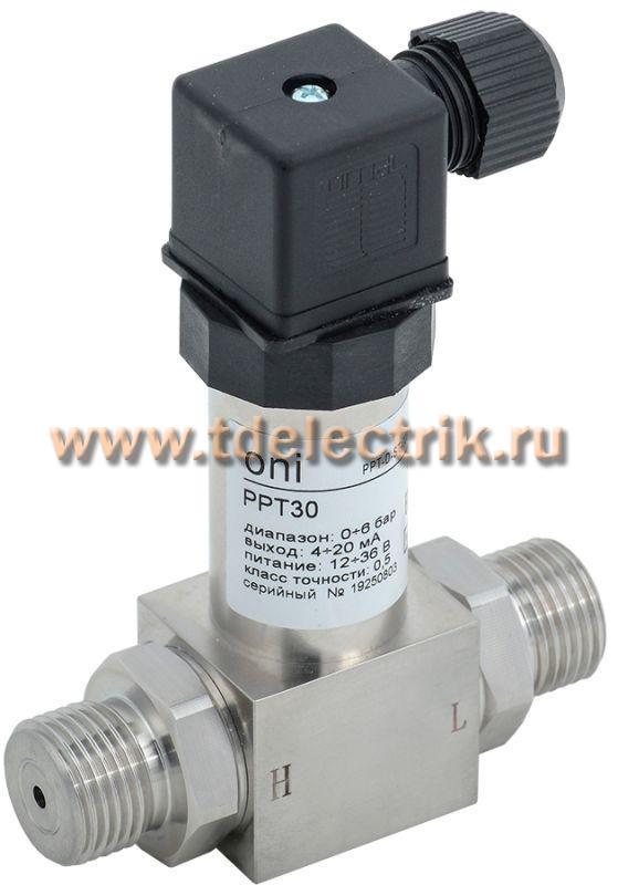 Фотография №1, Преобразователь давления PPT30 0,5% 0-6Бар 4-20мА G1/2 DIN43650 ONI