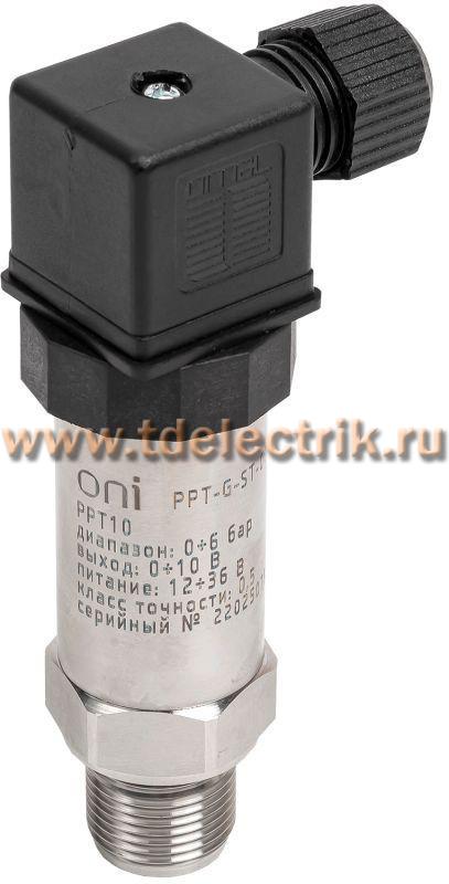 Фотография №1, Преобразователь давления PPT10 0,5% 0-6Бар 0-10В M20 DIN43650 ONI