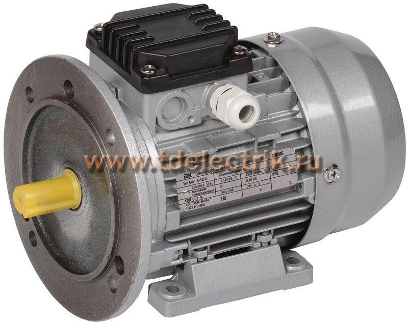 Фотография №1, Электродвигатель АИР DRIVE 3ф АИР 56B4 380В 0,18кВт 1500об/мин 2081 IEK