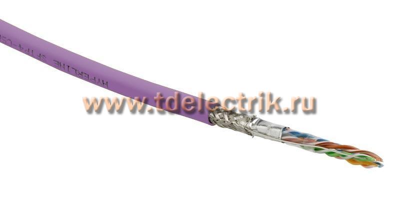 Фотография №1, Hyperline SFUTP4-C5E-S24-IN-LSZH-PK-305 (305 м) Кабель витая пара SF/UTP категория 5e 4 пары (24 AWG) одножильный (solid) экран - фольга + медная оплетка LSZH –20°C – +75°C розовый - гарантия:15 лет компонентная 25 лет системная