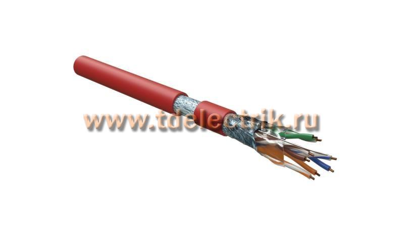 Фотография №1, Hyperline FUTP4-C5E-S24-IN-LSZH-RD-305 (305 м) Кабель витая пара F/UTP категория 5e 4 пары (24 AWG) одножильный(solid) экран - фольга LSZH нг(А)-HF –20°C – +75°C красный - гарантия:15 лет компонентная 25 лет системная