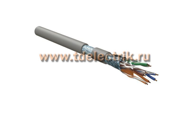 Фотография №1, Hyperline FUTP4-C5E-S24-IN-LSZH-GY-305 (305 м) Кабель витая пара F/UTP категория 5e 4 пары (24 AWG) одножильный (solid) экран - фольга LSZH нг(А)-HF –20°C – +75°C серый - гарантия: 15 лет компонентная 25 лет системная