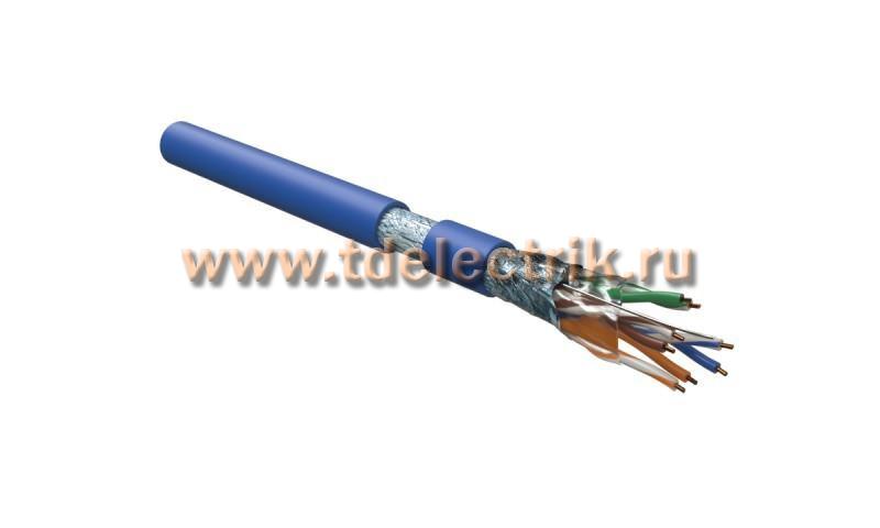 Фотография №1, Hyperline FUTP4-C5E-S24-IN-LSZH-BL-305 (305 м) Кабель витая пара F/UTP категория 5e 4 пары (24 AWG) одножильный(solid) экран - фольга LSZH нг(А)-HF –20°C – +75°C синий - гарантия:15 лет компонентная 25 лет системная