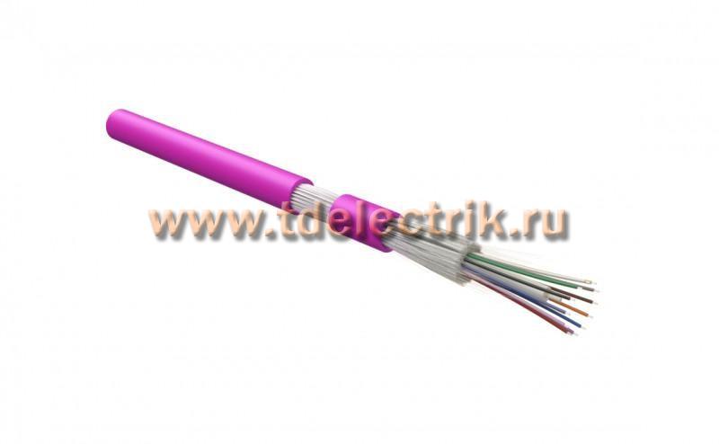 Фотография №1, Hyperline FO-DT-IN-504-12-HFLTx-MG Кабель волоконно-оптический 50/125 (OM4) многомодовый, 12 волокон, плотное буферное покрытие (tight buffer), для внутренней прокладки, HFLTx, –40°C – +70°C, маджента