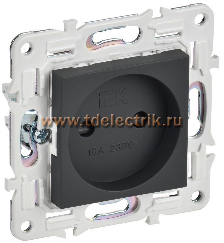 Фотография №1, SKANDY Розетка без з/к с з/ш 10А SK-R01G граф. IEK