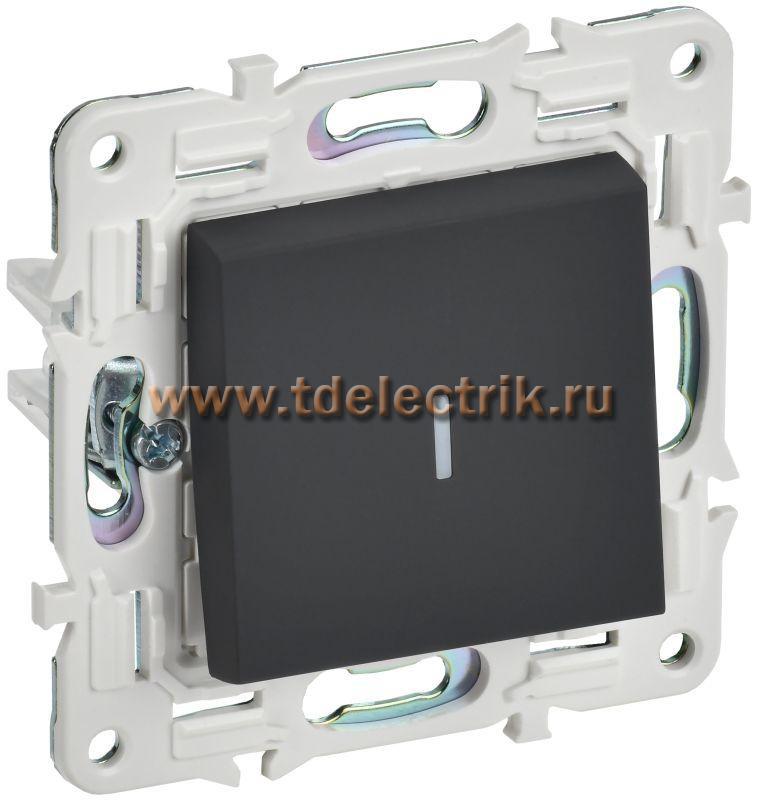 Фотография №1, SKANDY Выключатель 1-кл. с инд. 10А SK-V07G граф. IEK