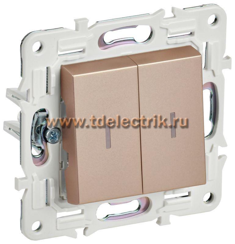 Фотография №1, SKANDY Выключатель 2-кл. прох. с инд. 10А SK-V10Sa песоч. IEK