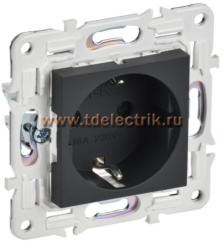 Фотография №1, SKANDY Розетка с з/к/ш 16А б/к SK-R06G граф. IEK