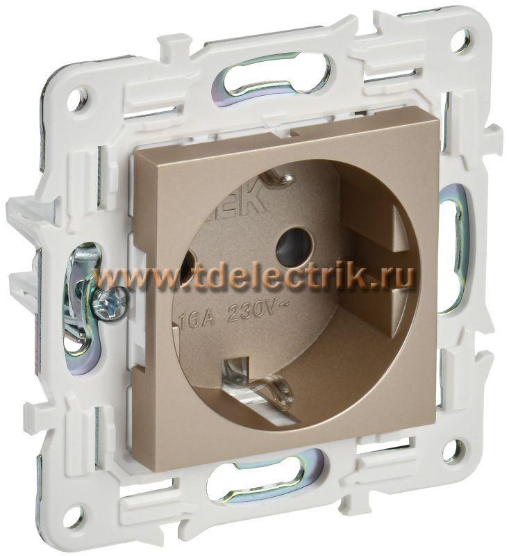 Фотография №1, SKANDY Розетка с з/к без з/ш 16А SK-R05Sh шамп. IEK