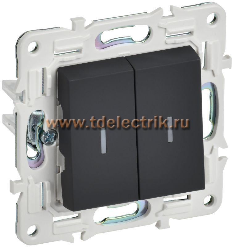 Фотография №1, SKANDY Выключатель 2-кл. с инд. 10А SK-V09G граф. IEK