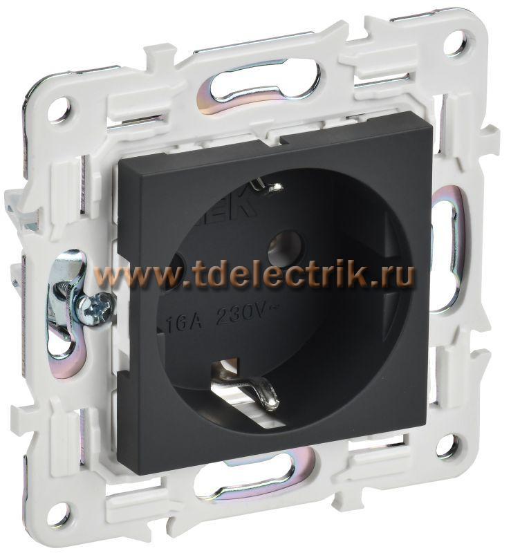Фотография №1, SKANDY Розетка с з/к без з/ш 16А SK-R05G граф. IEK