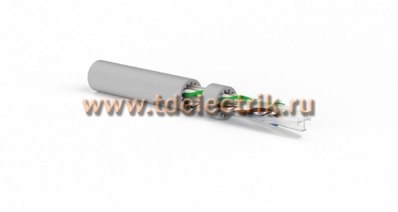 Фотография №1, Hyperline UUTP4-C6A-S23-IN-LSZH-GY-500 (500 м) Кабель витая пара неэкранированная U/UTP категория 6a (10GBE) 4 пары (23 AWG) одножильный (solid) LSZH серый