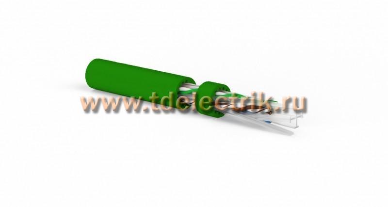 Фотография №1, Hyperline UUTP4-C6A-S23-IN-LSZH-GN-500 (500 м) Кабель витая пара неэкранированная U/UTP категория 6a (10GBE) 4 пары (23 AWG) одножильный (solid) LSZH зеленый