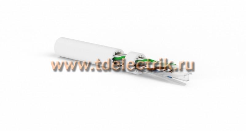Фотография №1, Hyperline UUTP4-C6A-S23-IN-LSZH-WH-500 (500 м) Кабель витая пара неэкранированная U/UTP категория 6a (10GBE) 4 пары (23 AWG) одножильный (solid) LSZH белый