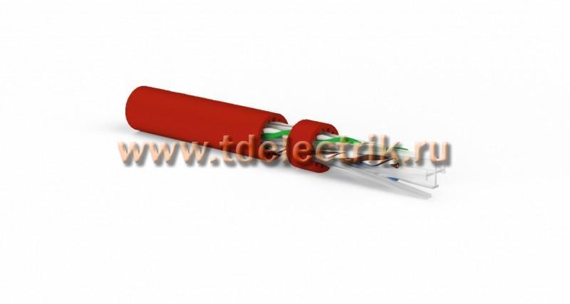 Фотография №1, Hyperline UUTP4-C6A-S23-IN-LSZH-RD-500 (500 м) Кабель витая пара неэкранированная U/UTP категория 6a (10GBE) 4 пары (23 AWG) одножильный (solid) LSZH красный