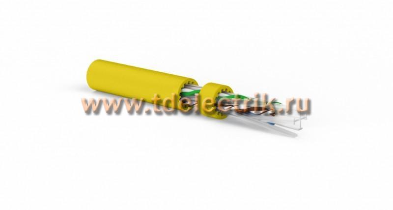 Фотография №1, Hyperline UUTP4-C6A-S23-IN-LSZH-YL-500 (500 м) Кабель витая пара неэкранированная U/UTP категория 6a (10GBE) 4 пары (23 AWG) одножильный (solid) LSZH желтый