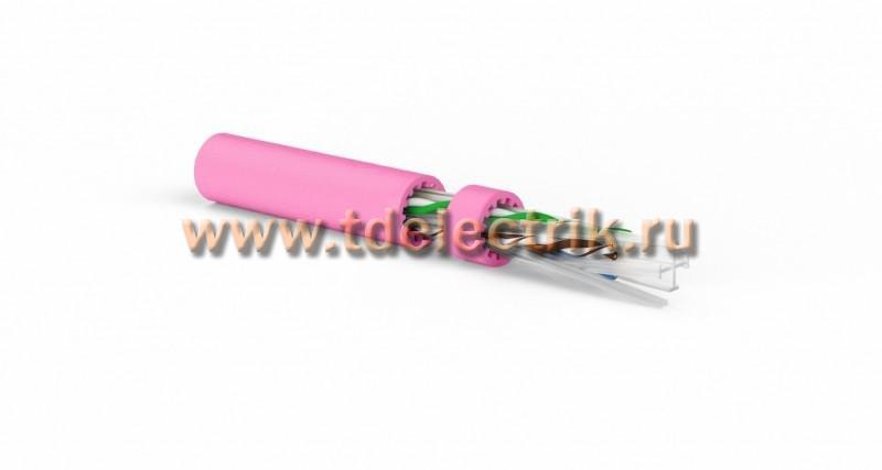 Фотография №1, Hyperline UUTP4-C6A-S23-IN-LSZH-PK-500 (500 м) Кабель витая пара неэкранированная U/UTP категория 6a (10GBE) 4 пары (23 AWG) одножильный (solid) LSZH розовый
