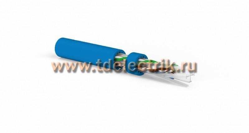 Фотография №1, Hyperline UUTP4-C6A-S23-IN-LSZH-BL-500 (500 м) Кабель витая пара неэкранированная U/UTP категория 6a (10GBE) 4 пары (23 AWG) одножильный (solid) LSZH синий