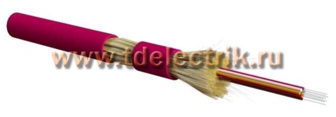 Фотография №1, Hyperline FO-DT-IN-504-2-LSZH-MG Кабель волоконно-оптический 50/125 (OM4) многомодовый, 2 волокна, плотное буферное покрытие (tight buffer), для внутренней прокладки, LSZH, нг(А)-HF, –40°C – +70°C, маджента
