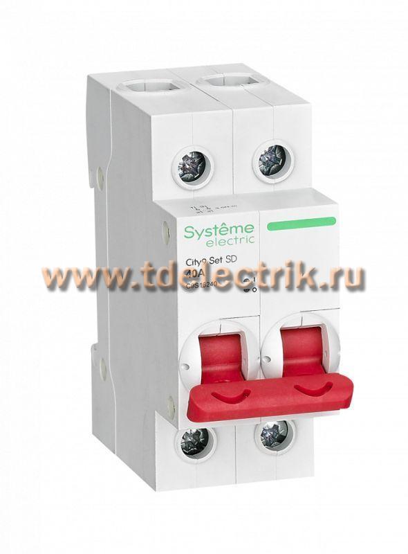 Фотография №1, Выключатель нагрузки (ВН) 2P 40А 400В SE City9 Set 